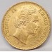 GERMAN BAVARIA STATE 1877 D . FIVE 5 MARKS . GOLD COIN